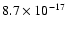$8.7\times 10^{-17}$