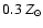 $0.3~Z_\odot$