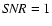 ${\it SNR} =1$