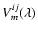 $V_{m}^{ij}(\lambda)$