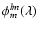 $\phi_{m}^{lm}(\lambda)$