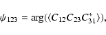 \begin{displaymath}\psi_{123}={\rm arg}(\langle C_{12}C_{23}C_{31}^{*}\rangle),
\end{displaymath}