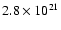 $2.8\times 10^{21}$