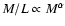 $M/L \propto M^{\alpha}$