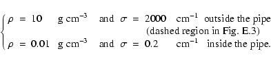 \begin{displaymath}% latex2html id marker 1741
\left\{
\begin{array}{*{8}{l}l}
...
...&{\rm ~cm^{-1}} &\mbox{ inside the pipe.}\\
\end{array}\right.\end{displaymath}