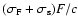 $(\sigma_{\rm F} + \sigma_{\rm s}) F/c$