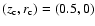 $(z_{\rm c},r_{\rm c})=(0.5,0)$