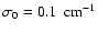 $\sigma_0 = 0.1 \
{\rm ~cm}^{-1}$