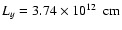 $L_y=3.74 \times 10^{12} \ {\rm ~cm}$