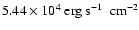 $5.44 \times 10^{4} \
{\rm erg} \ {\rm s}^{-1} \ {\rm ~cm}^{-2}$