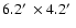 $6.2\hbox{$^\prime$ }\times4.2\hbox{$^\prime$ }$