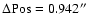 $\Delta {\rm Pos}=0.942''$