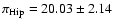 $\pi_{\rm Hip} = 20.03 \pm 2.14$