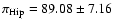 $\pi_{\rm Hip} = 89.08 \pm 7.16$