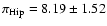$\pi_{\rm Hip} = 8.19 \pm 1.52$