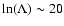 $\ln(\Lambda)\sim20$