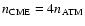 $n_{\rm CME}=4n_{\rm ATM}$
