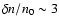 $\delta n/n_0\sim 3$