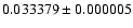 $0.033379 \pm 0.000005$