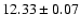 $12.33\pm0.07$