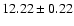 $12.22\pm0.22$