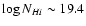 $\log N_{H {\sc i}}\sim19.4$