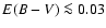 $E(B-V) \la 0.03$