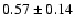 $0.57 \pm 0.14$