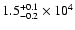$1.5 ^{+0.1}_{-0.2}\times 10^4$