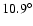 $10.9^\circ$