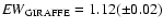 ${\it EW}_{\rm GIRAFFE}= 1.12 (\pm 0.02)$