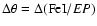 $\Delta \theta = \Delta({\rm Fe I}/ EP)$