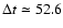 $\Delta t \simeq 52.6$