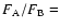 $F_{\rm A}/F_{\rm B} =$