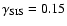 $\gamma_{\rm SIS} = 0.15$