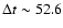 $\Delta t \sim 52.6$
