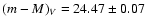 $(m-M)_V=24.47\pm0.07$