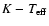 $K-T_{\rm
eff}$
