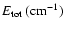 $E_{\rm tot}\:\rm (cm^{-1})$