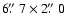$6\hbox{$.\!\!^{\prime\prime}$ }7\times 2\hbox{$.\!\!^{\prime\prime}$ }0$