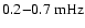 $0.2 {-} 0.7~\rm mHz$