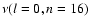 $\nu(l=0,n=16)$