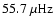 $55.7~\rm\mu Hz$