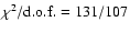 $\chi^{2}{\rm /d.o.f.} = 131/107$