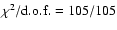 $\chi^{2}{\rm
/d.o.f.} =
105/105$