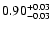 $\rm0.90^{+0.03}_{-0.03}$