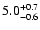 $\rm 5.0^{+0.7}_{-0.6}$