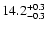 $\rm 14.2^{+0.3}_{-0.3}$