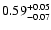 $\rm0.59^{+0.05}_{-0.07}$