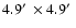 $4.9\hbox{$^\prime$ }\times 4.9\hbox{$^\prime$ }$
